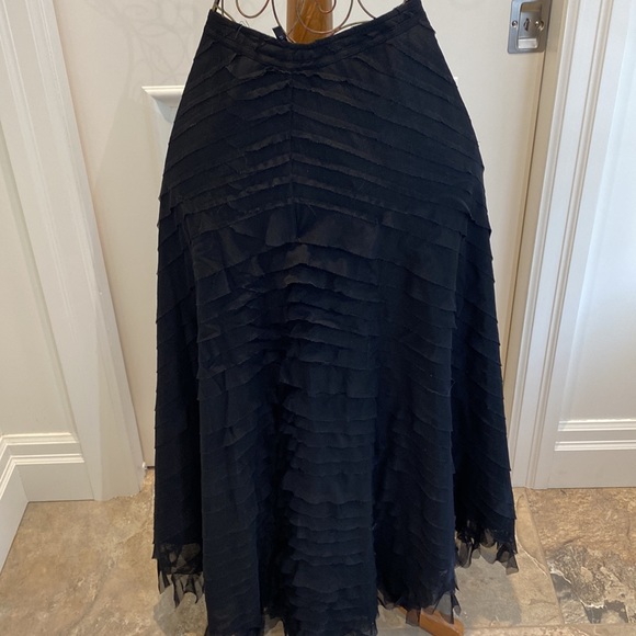 Bianca Nygard Black Ruffle Stripe Maxi Skirt. - Picture 2 of 11